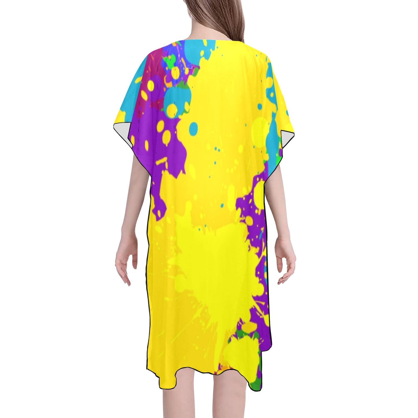 Yellow Splash Chiffon Cover Up