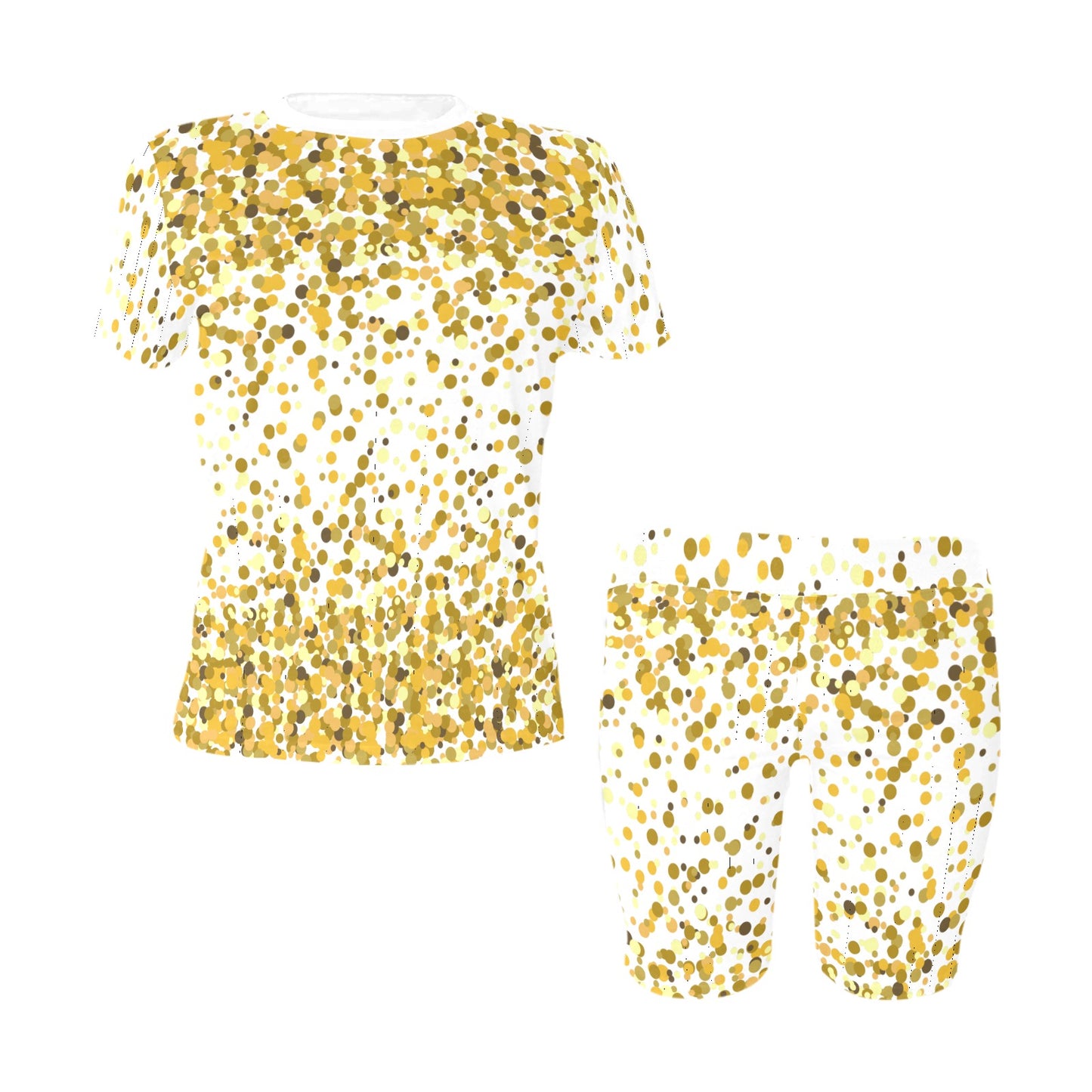 Gold Confetti Women's Short Set