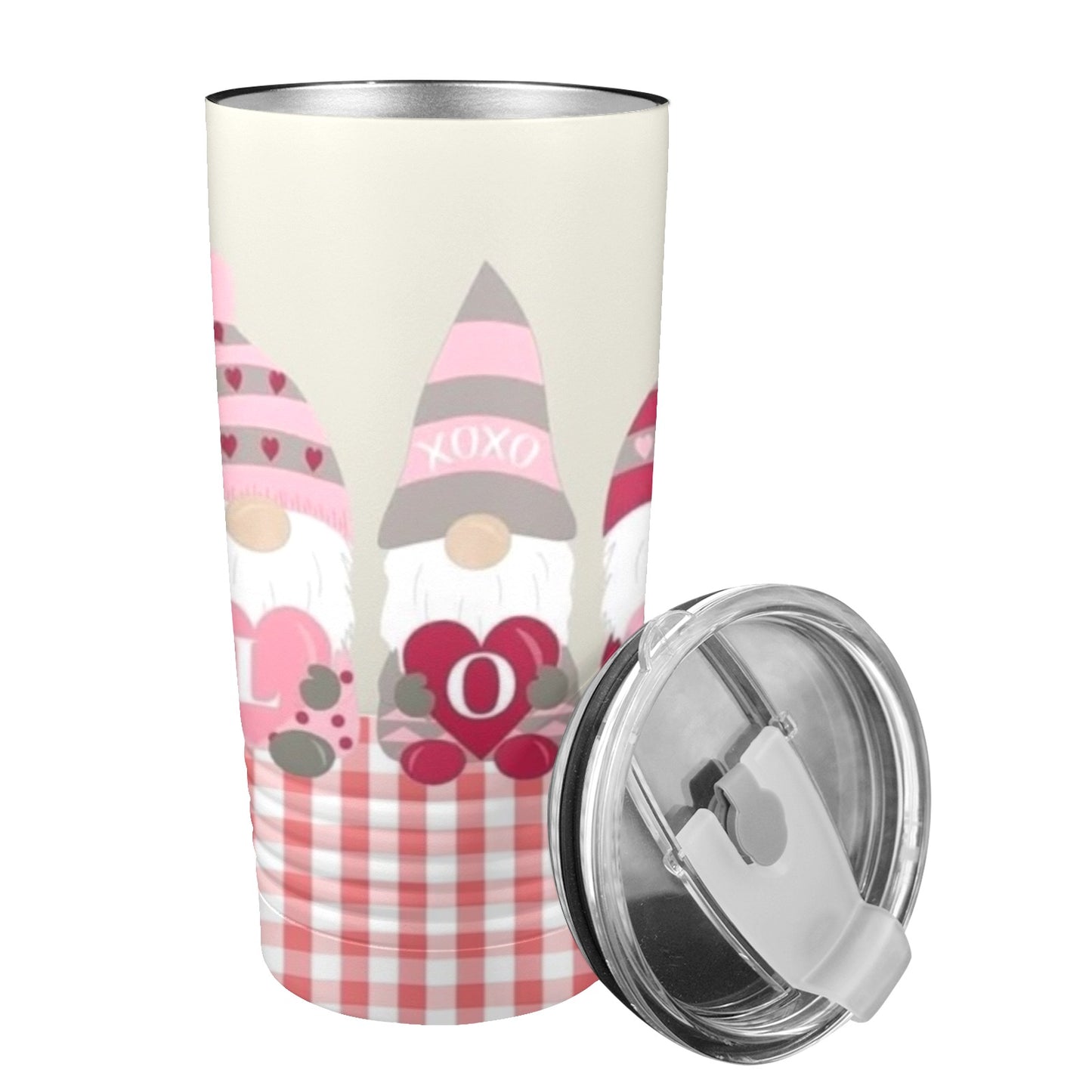 Love Gnome Valentines 20oz Insulated Stainless Steel Mobile Tumbler