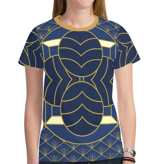 Navy Cut T-shirt- Women