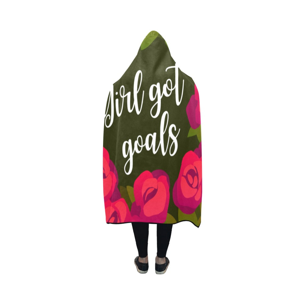 Girl Got Goals Hooded Blanket 50''x40''