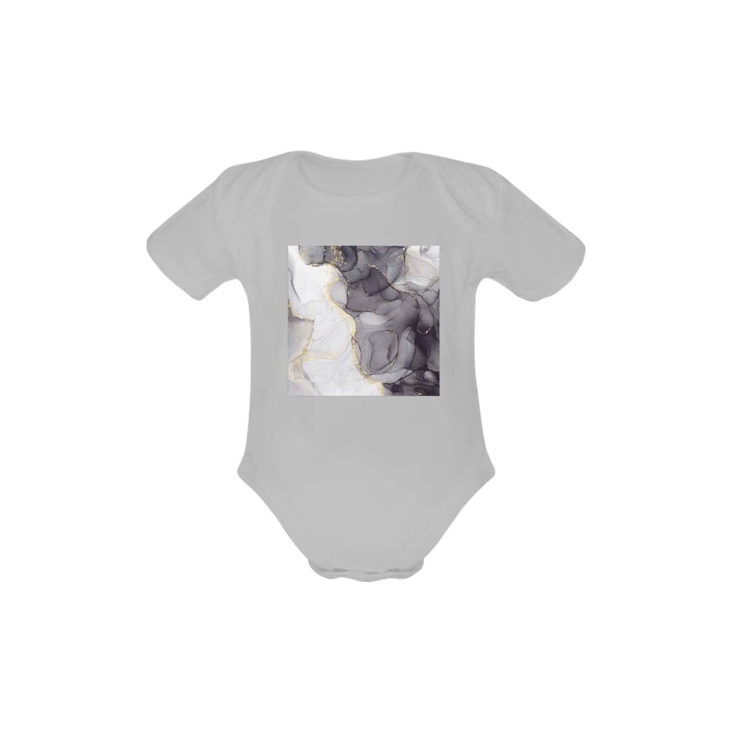 Grey Marble Baby Onesie