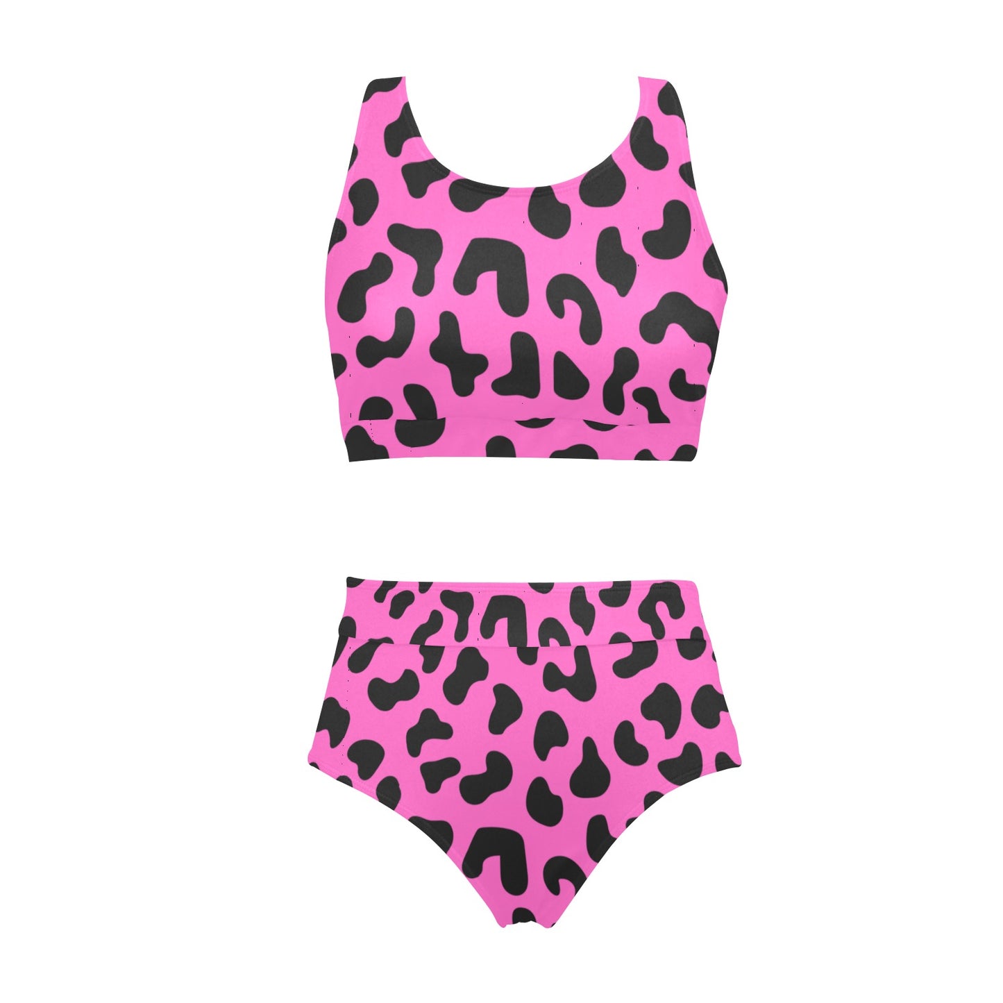 Pink Chee Crop Top Bikini Set