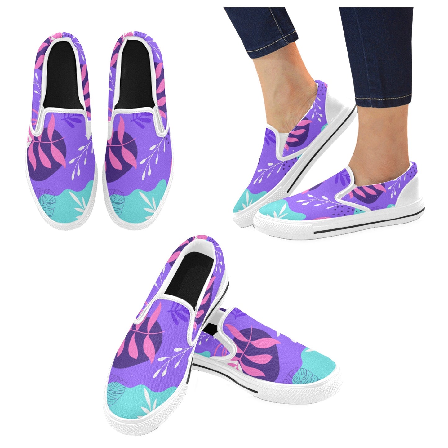 Purple Palms Women's Slip-on Shoes