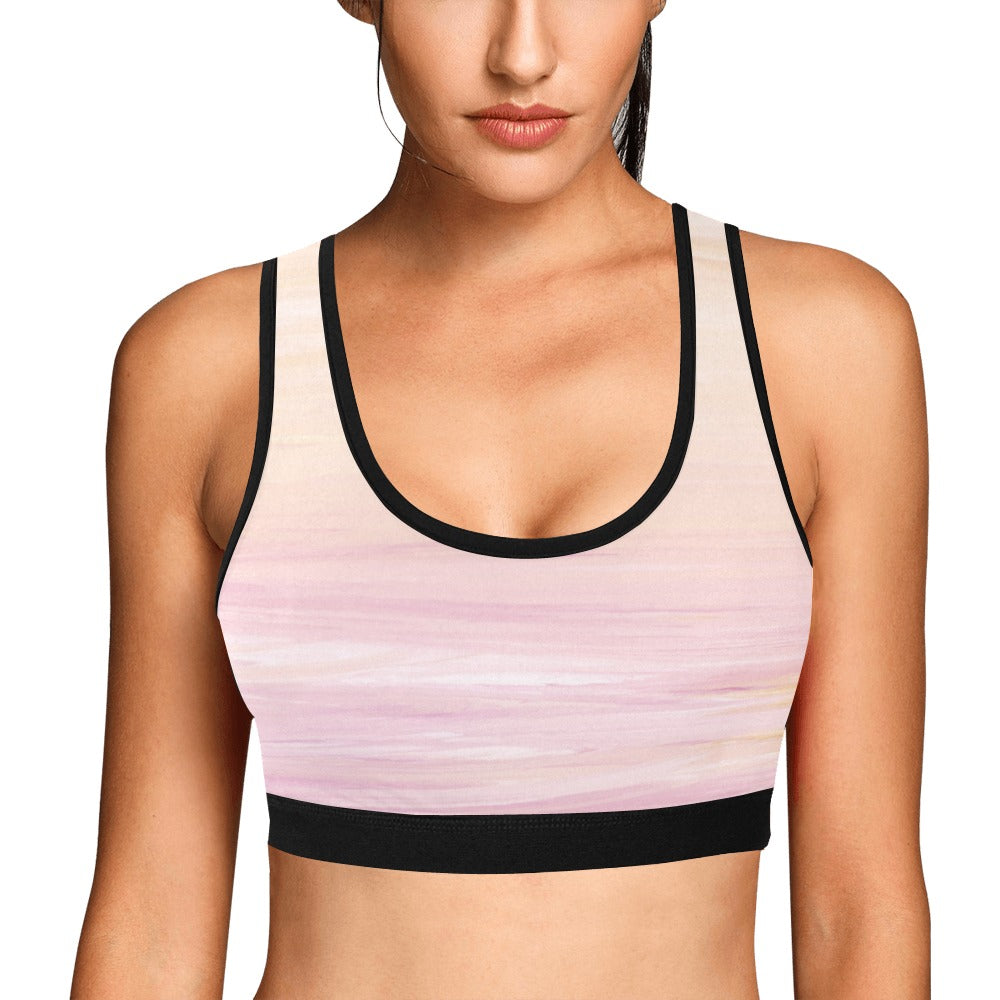 Peach Ombre Women's Sports Bra