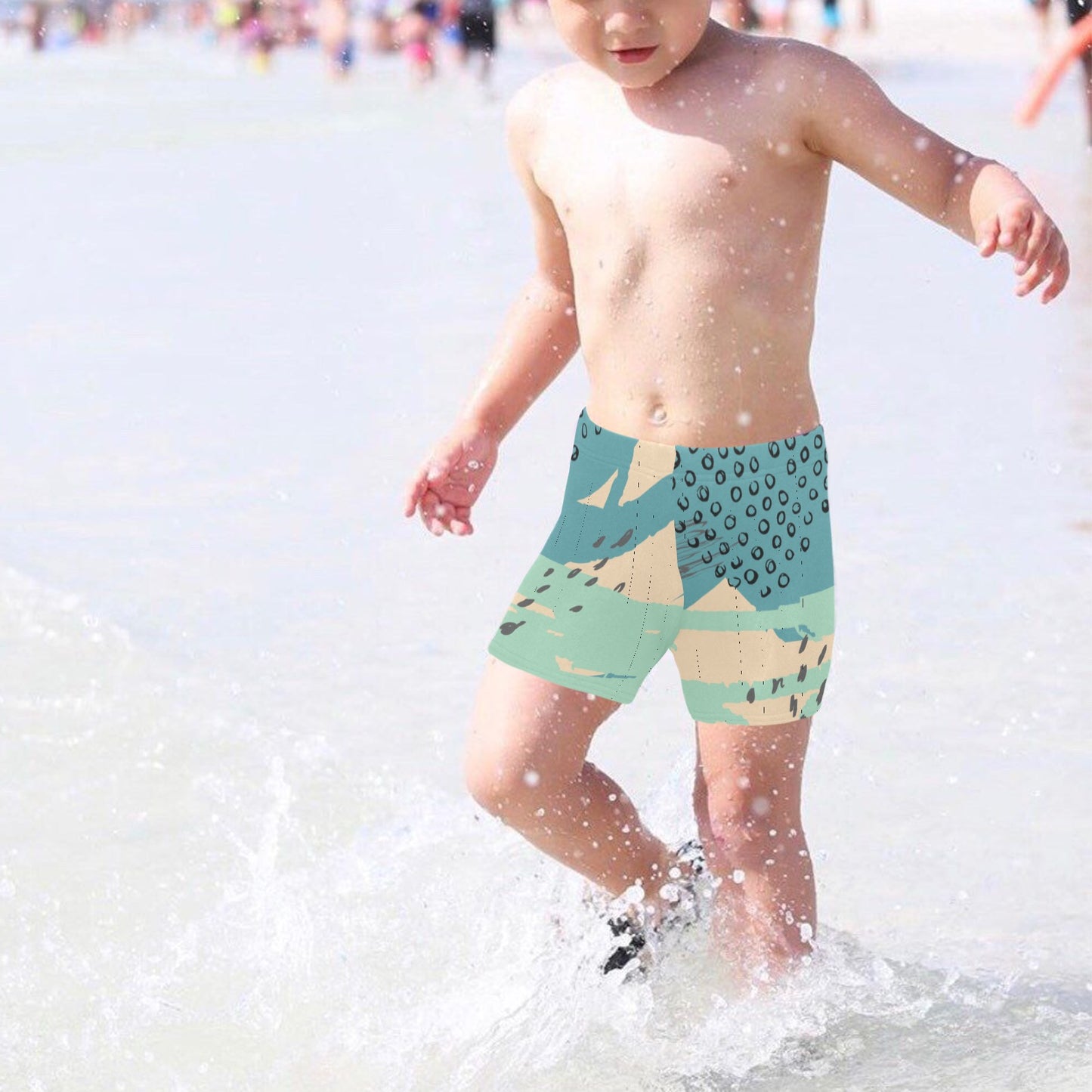 Beige and True Little Boys' Swimming Trunks