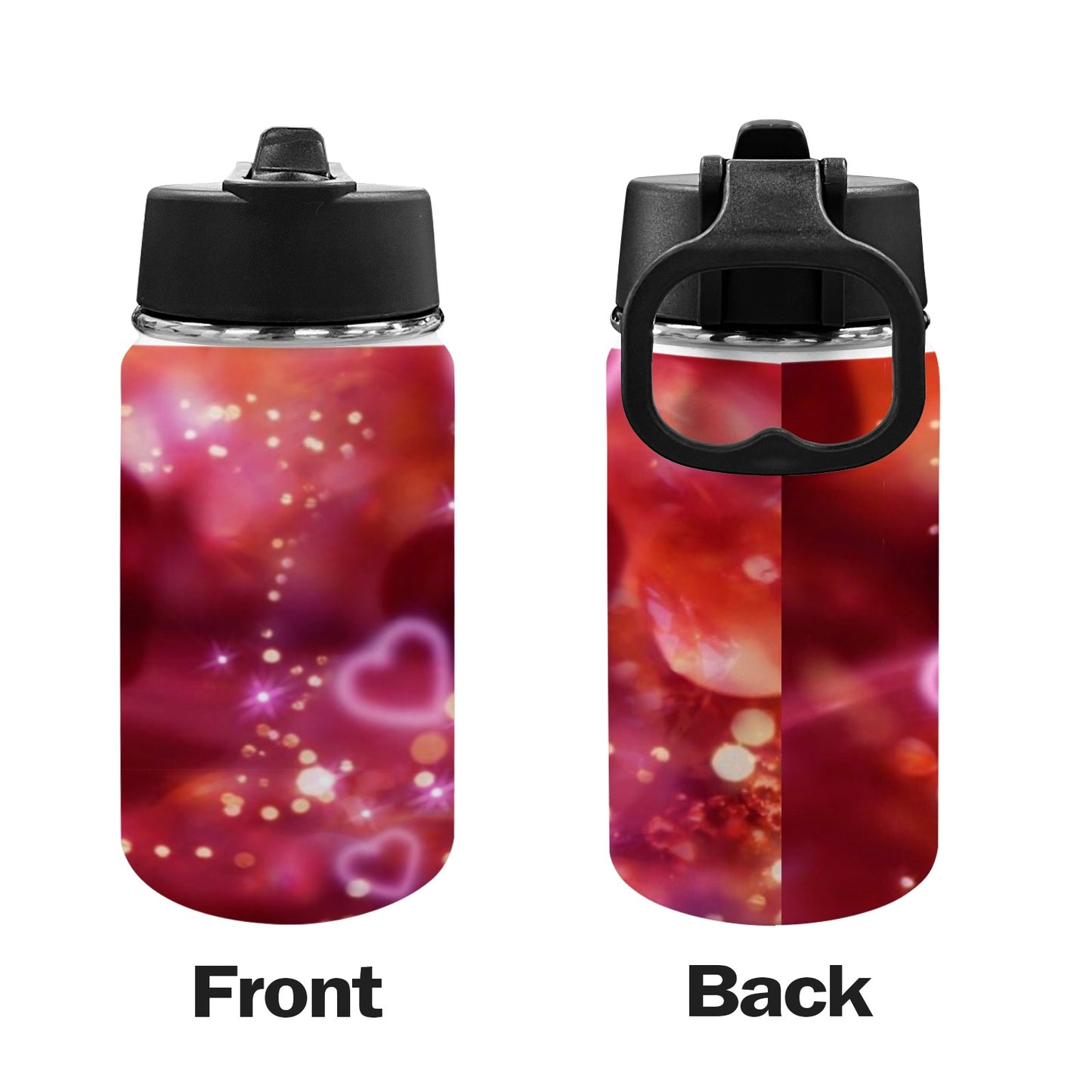 Valentine’s Day Kids Water Bottle with Straw Lid (12 oz)