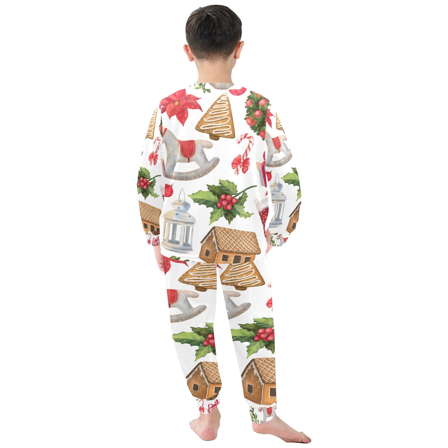 Christmas Festive Little Kids' Crew Neck Long Pajama Set