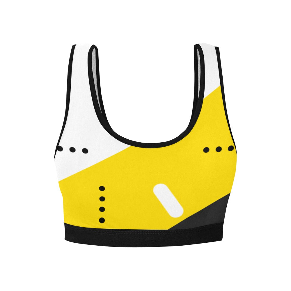 Black & Yellow Women's Sports Bra