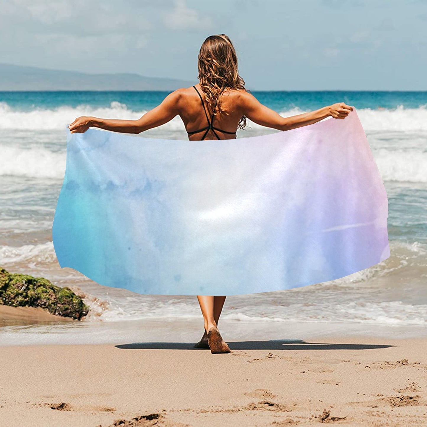 Pastel Skies Beach Towel 32"x 71"