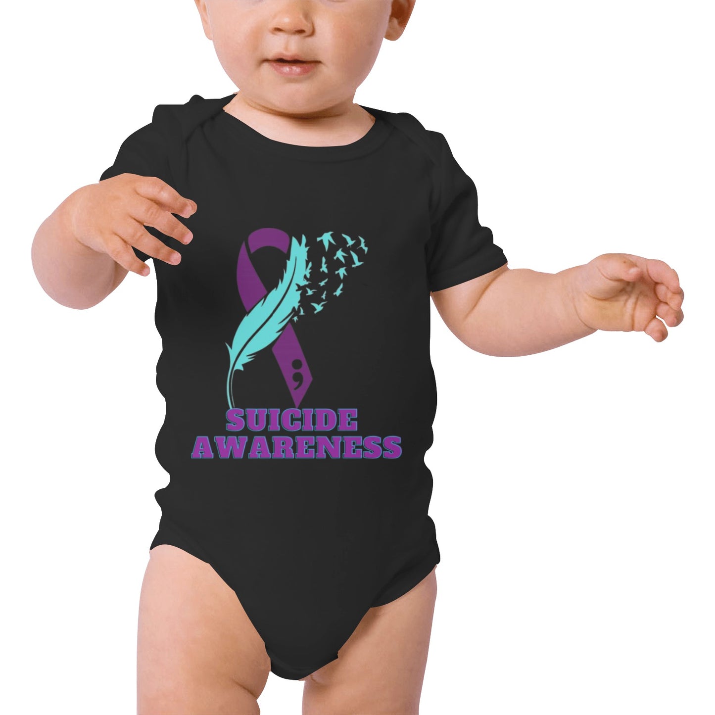 AWARENESS - Suicide Awareness Baby Short Sleeve Onesie