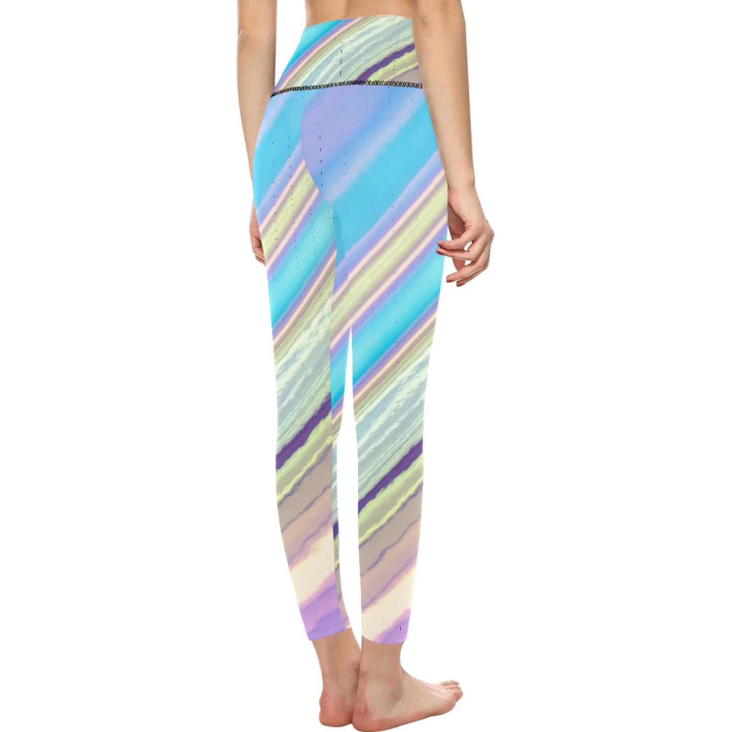 Bright Stripes Women's High-Waisted Leggings