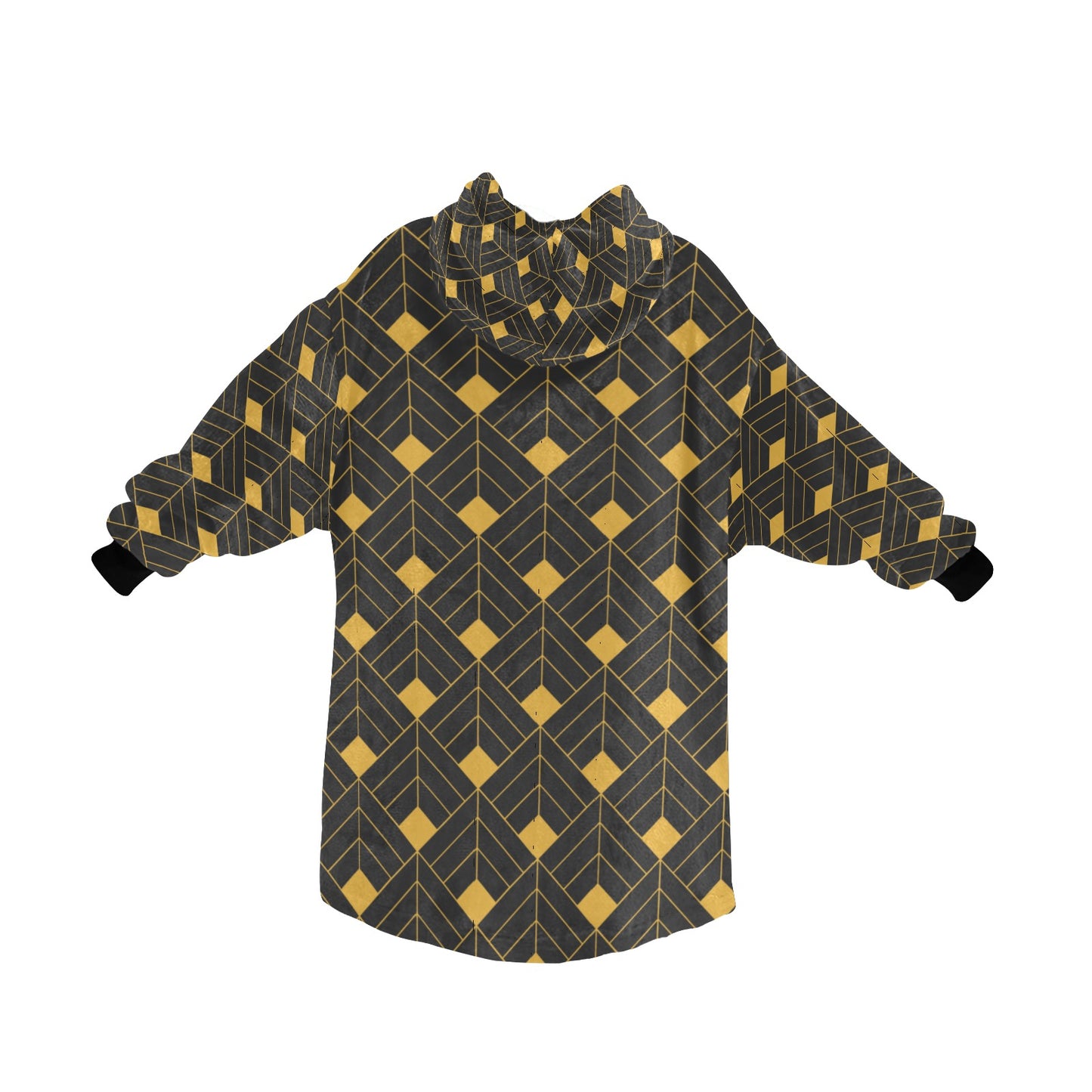 Gold Diamond Blanket Hoodie for Adults