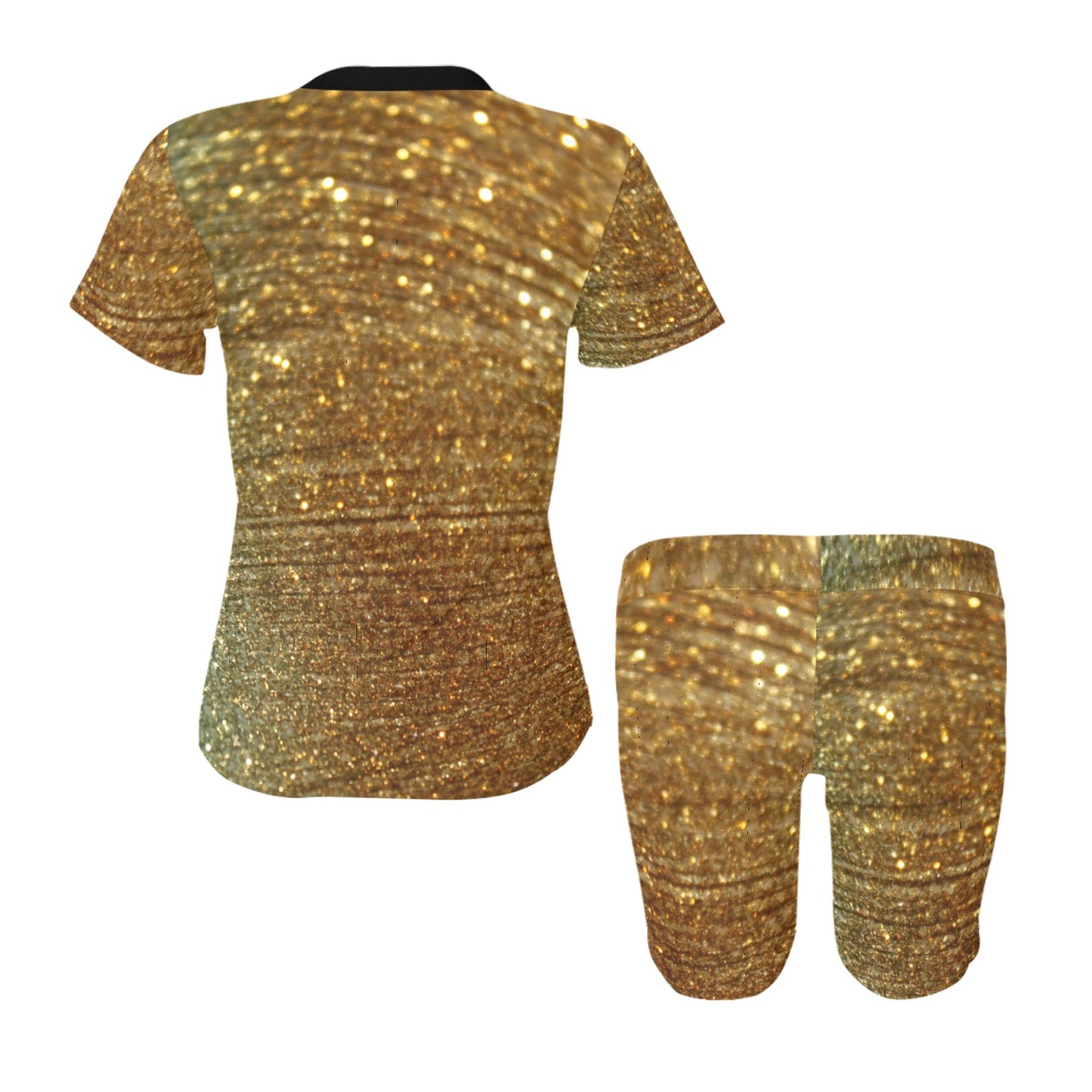 Gold Shimmer Women's Short Set