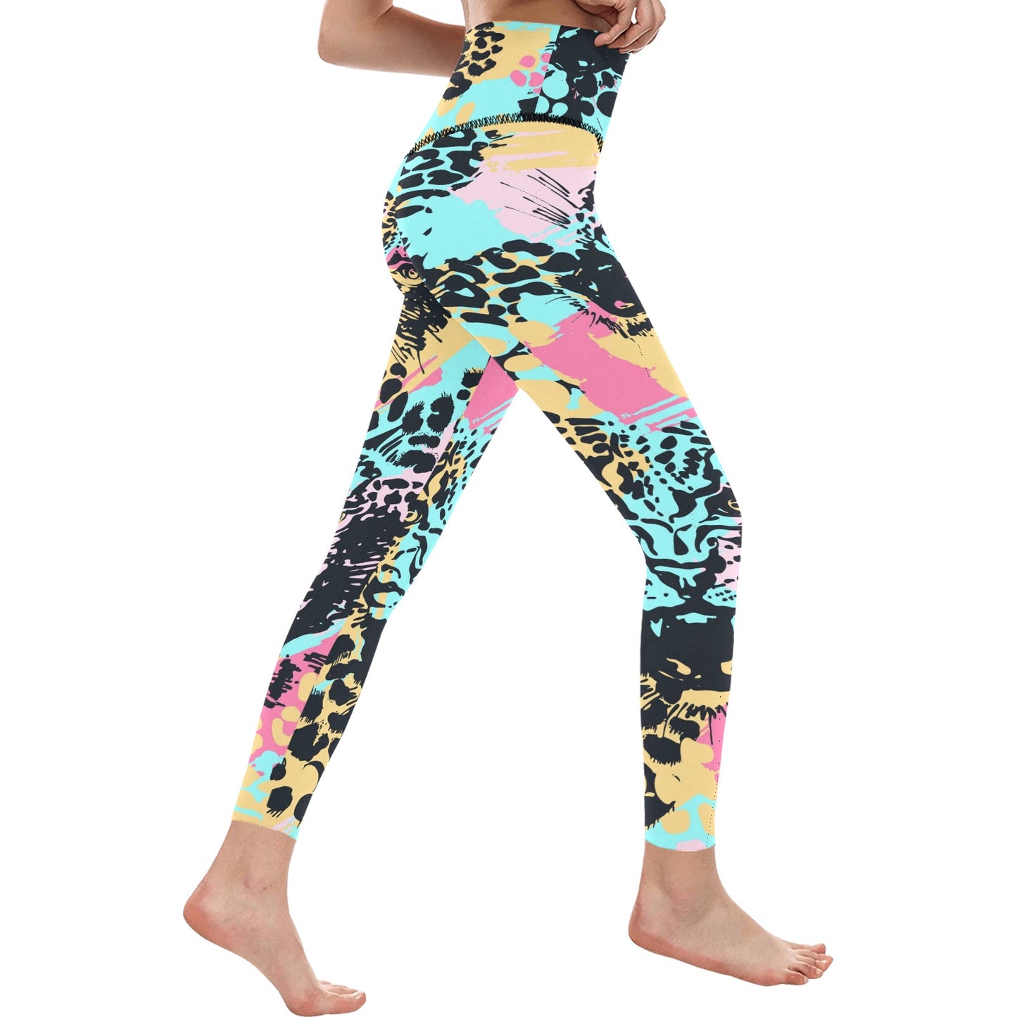 Abstract Leopard Women's High-Waisted Leggings