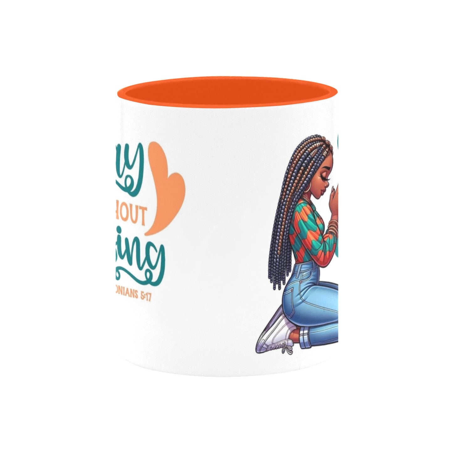 Pray Without Ceasing Custom Inner Color Mug (11oz)