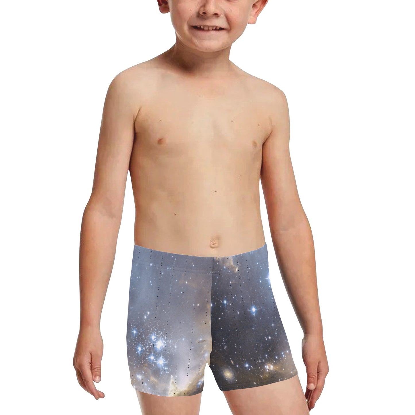 Night Galaxy Little Boys' Swimming Trunks