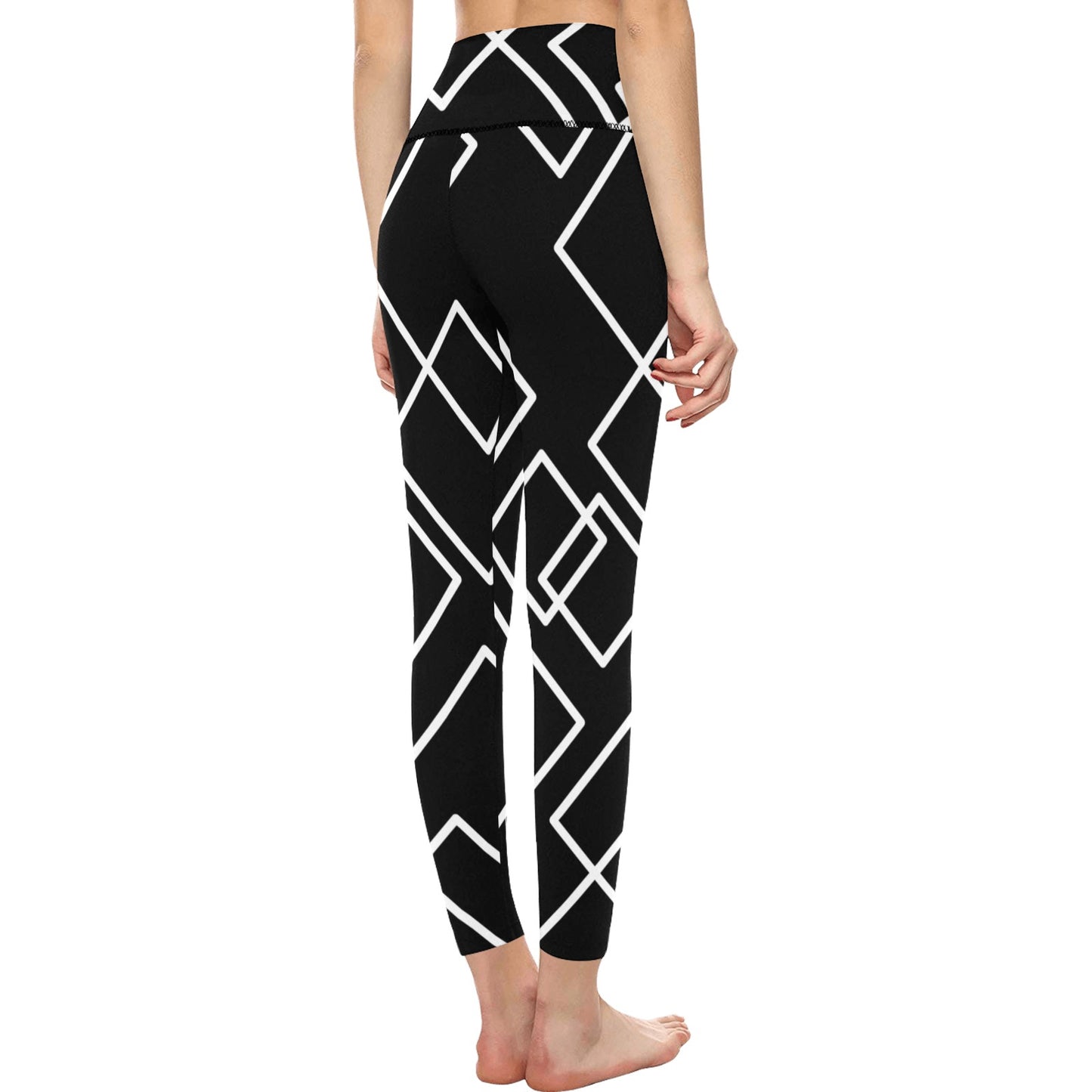 Black Squared Women's Leggings