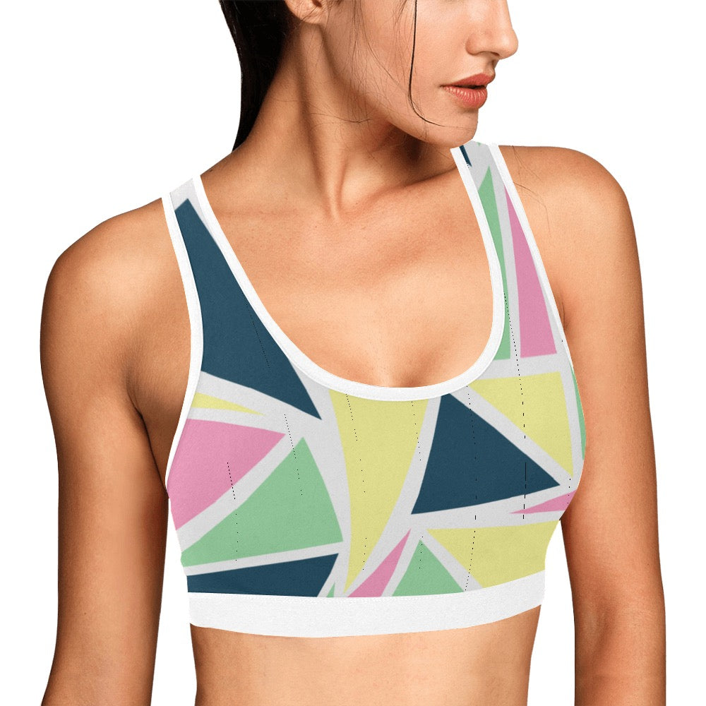 Colored Angles Women's Sports Bra