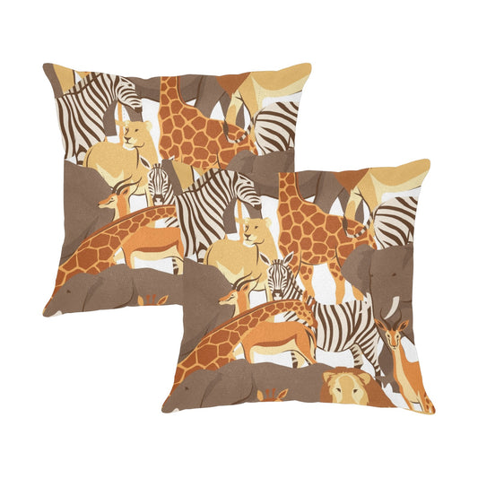 Safari Linen Zippered Pillowcase 18"x18"(Pack of 2)