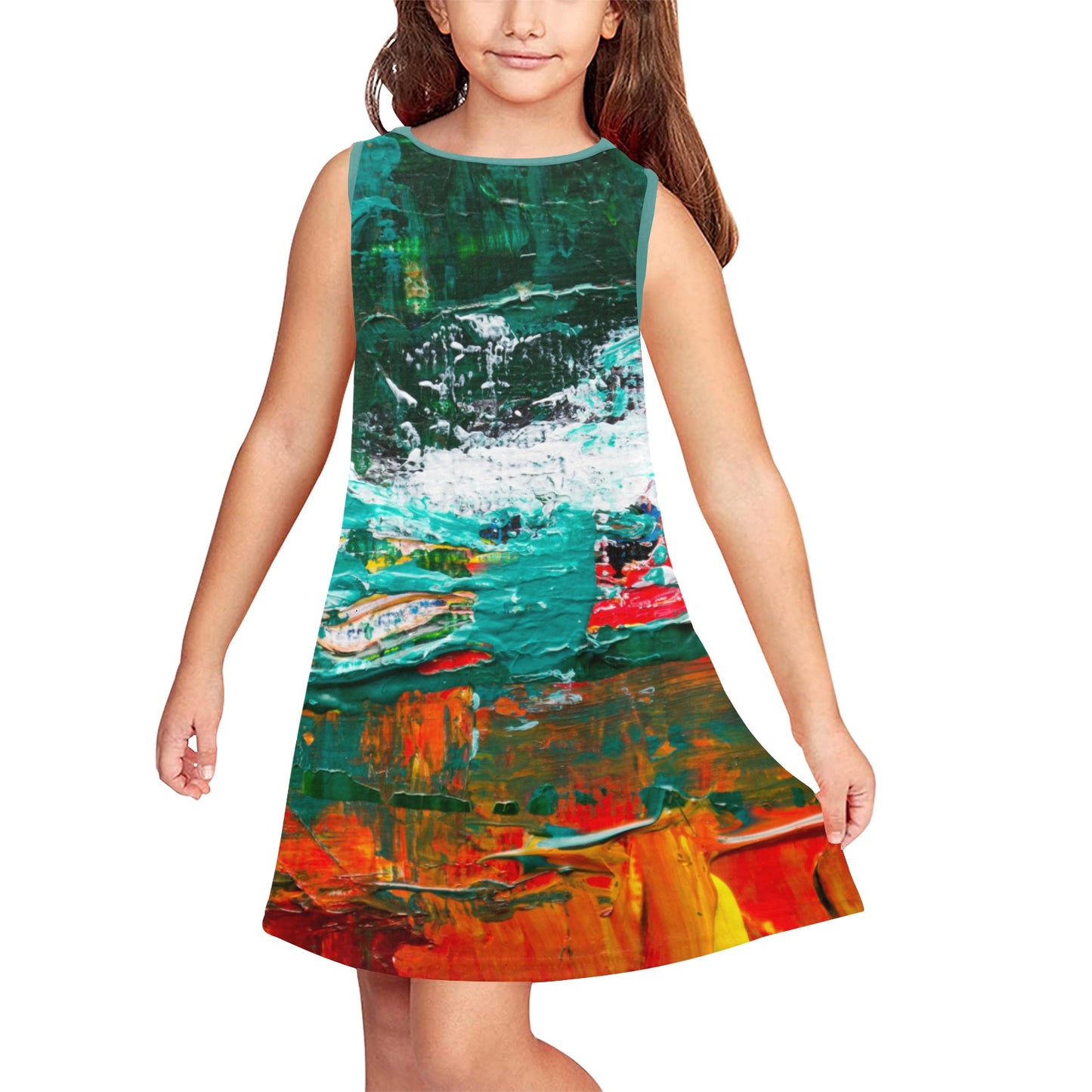 Painting Girls' Sleeveless Dress