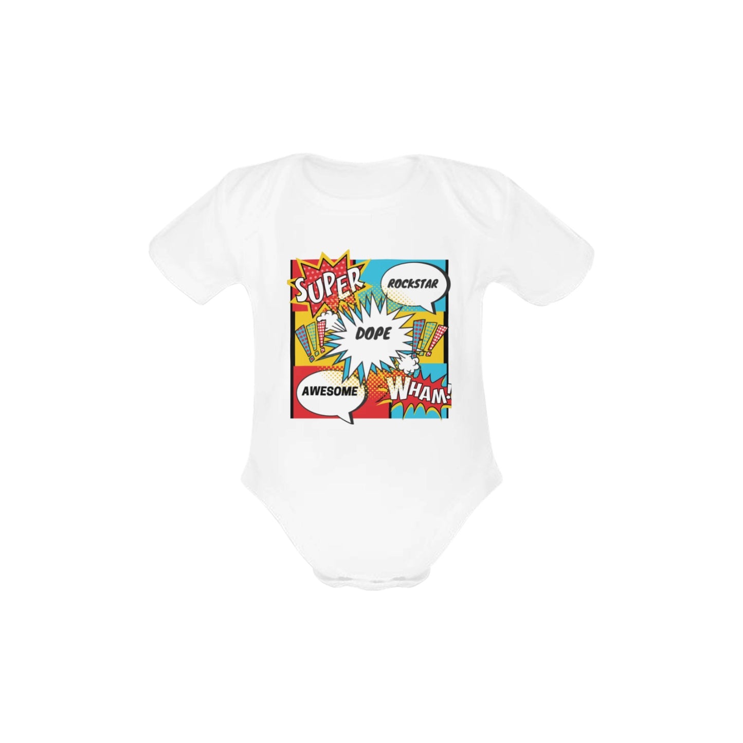 Comic Words Baby Onesie