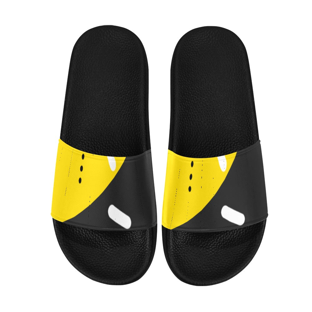 Black & Yellow Men's Slides