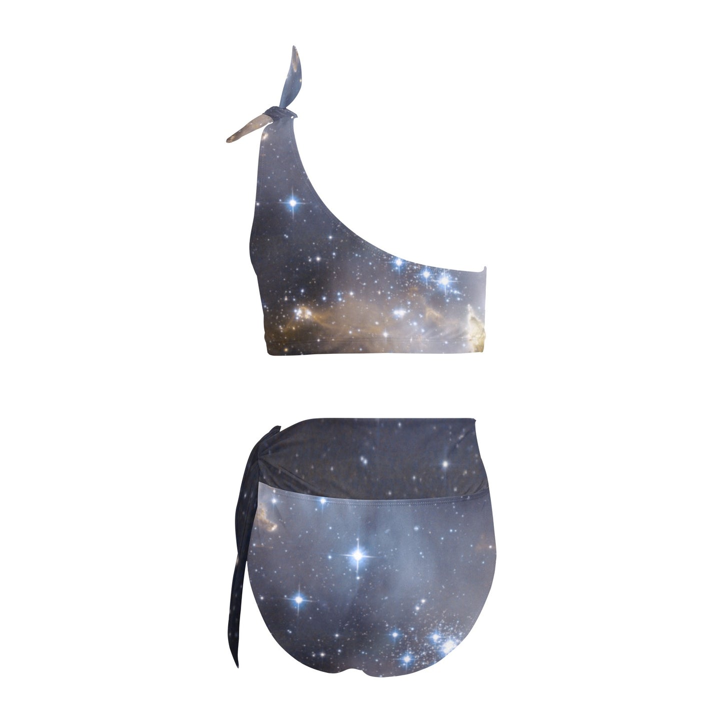 Night Galaxy One Shoulder Bikini Set