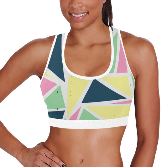 Colored Angles Women's Sports Bra