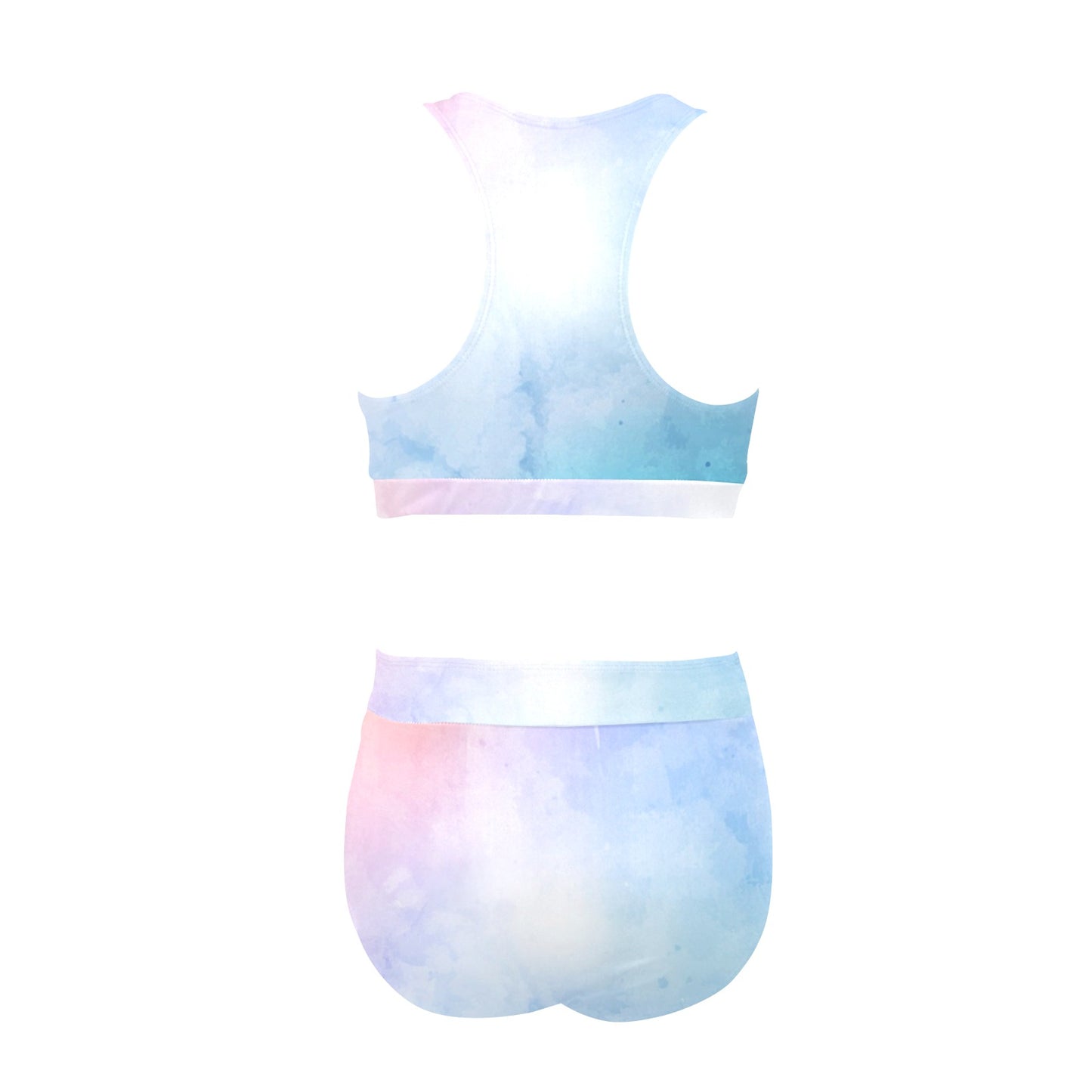 Pastel Palette Crop Top Bikini Set