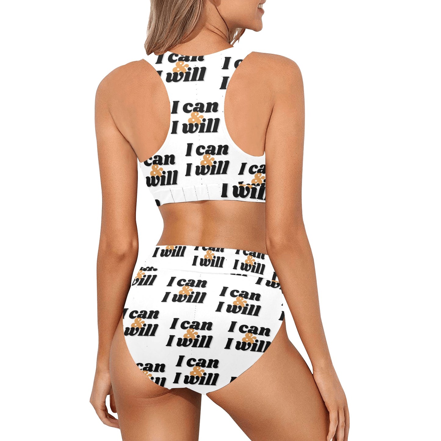 I Can & I Will Crop Top Bikini Set