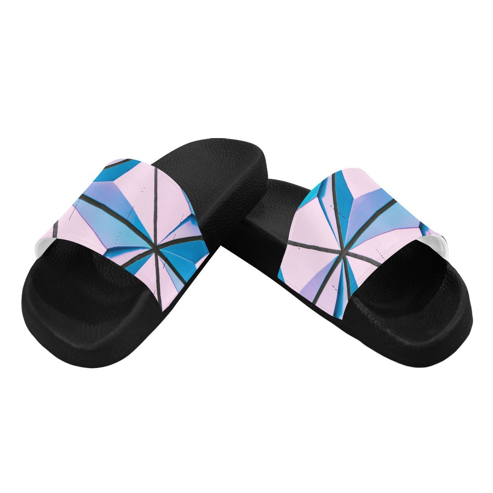 Pink Abstract Women's Slides