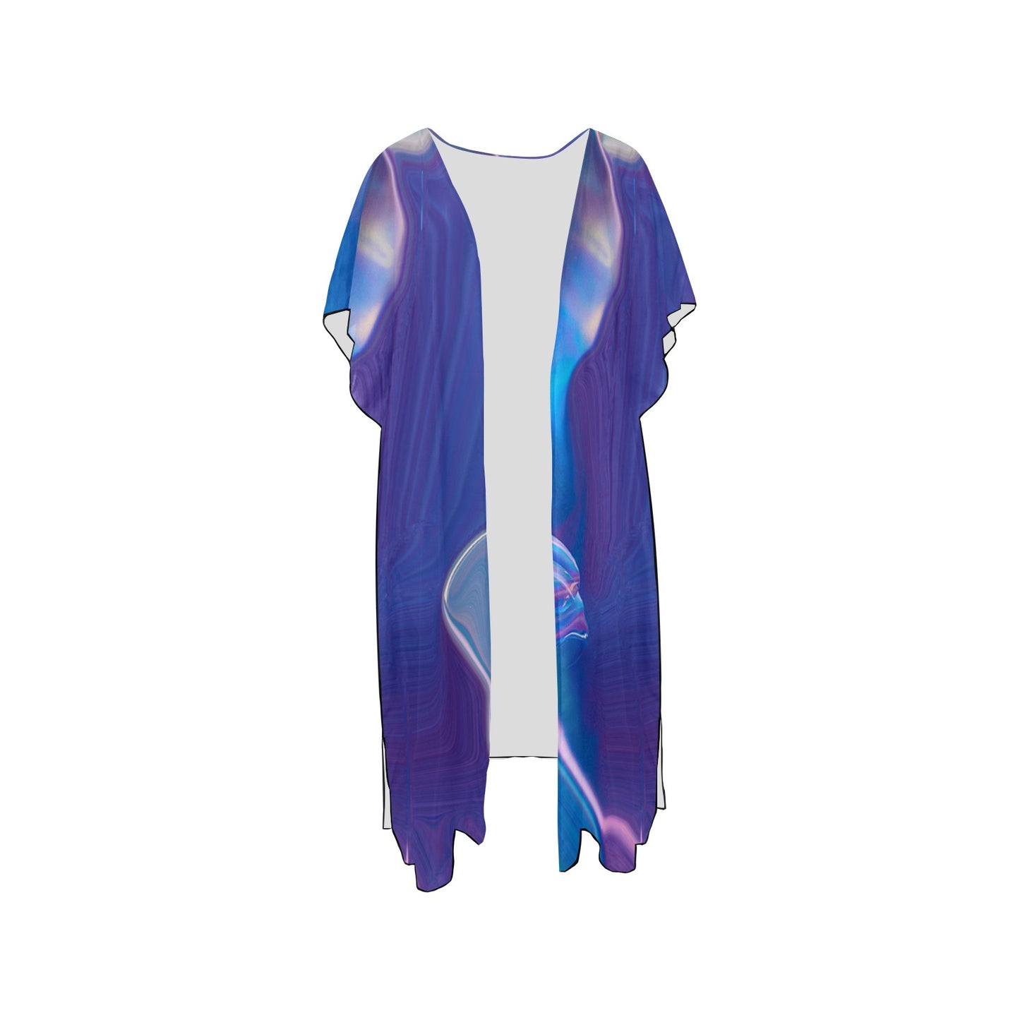 Blue Aura Chiffon Cover Up