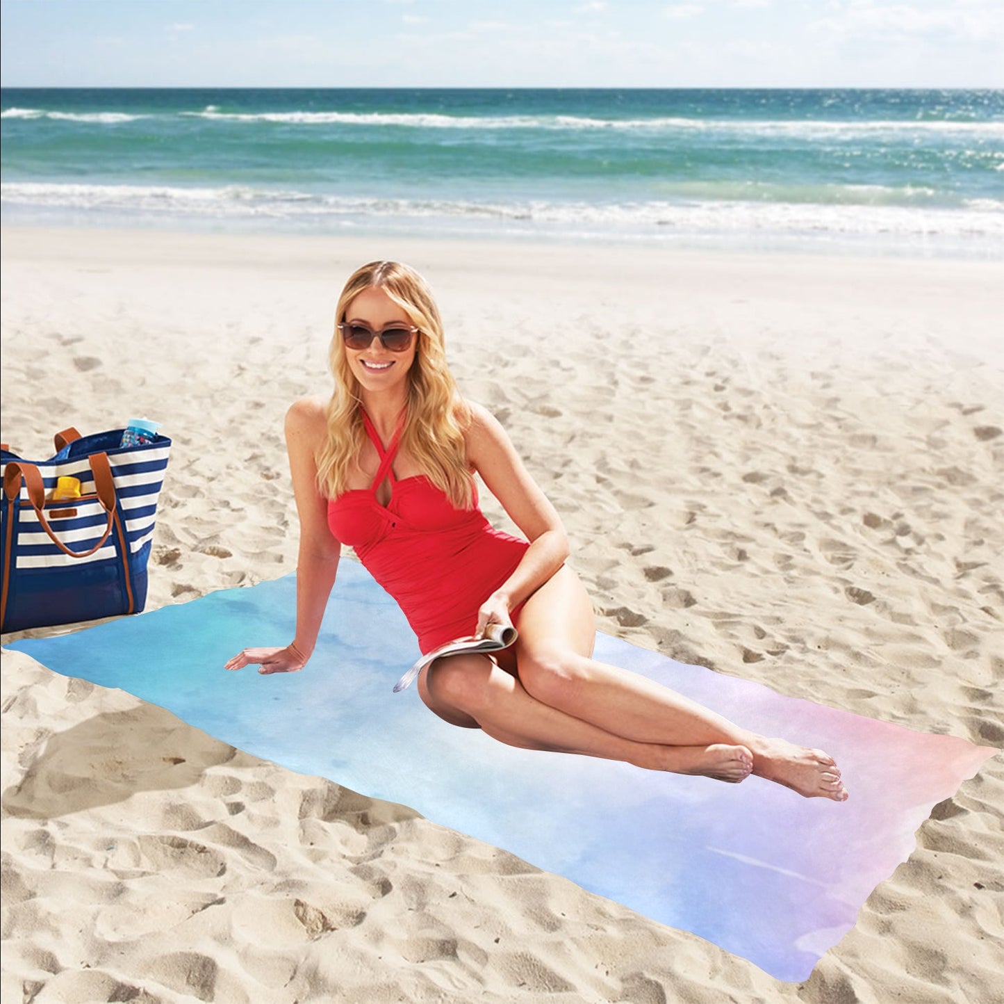 Pastel Skies Beach Towel 32"x 71"