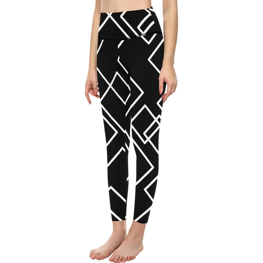 Black Squared Women's Leggings