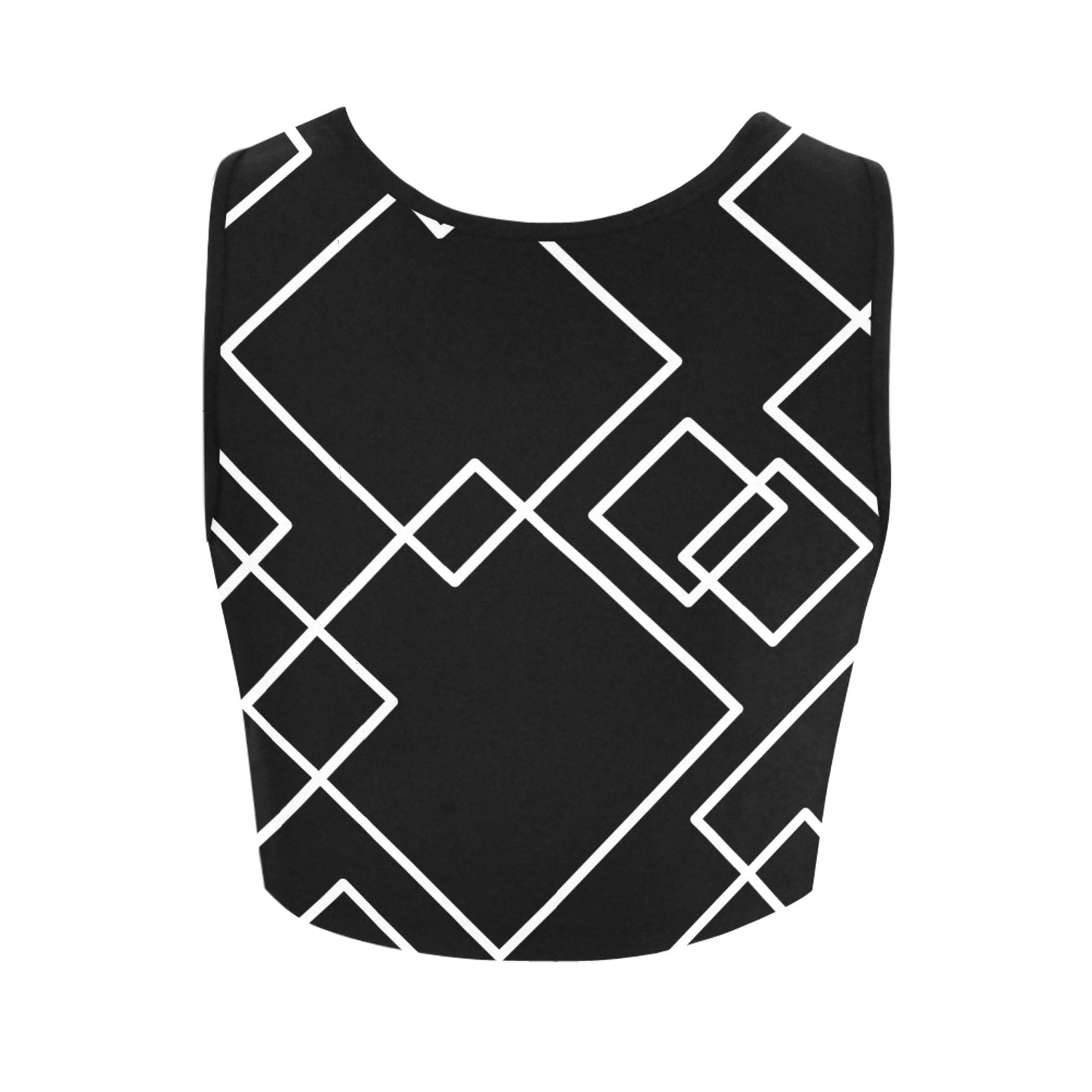 Black Squared Women's Crop Top