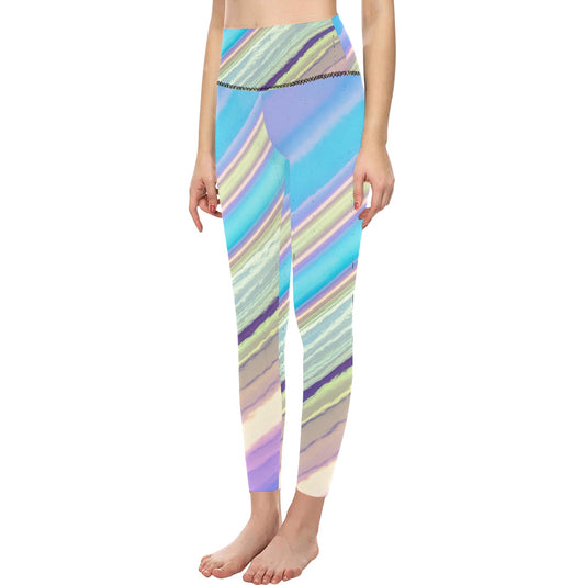 Bright Stripes Women's High-Waisted Leggings