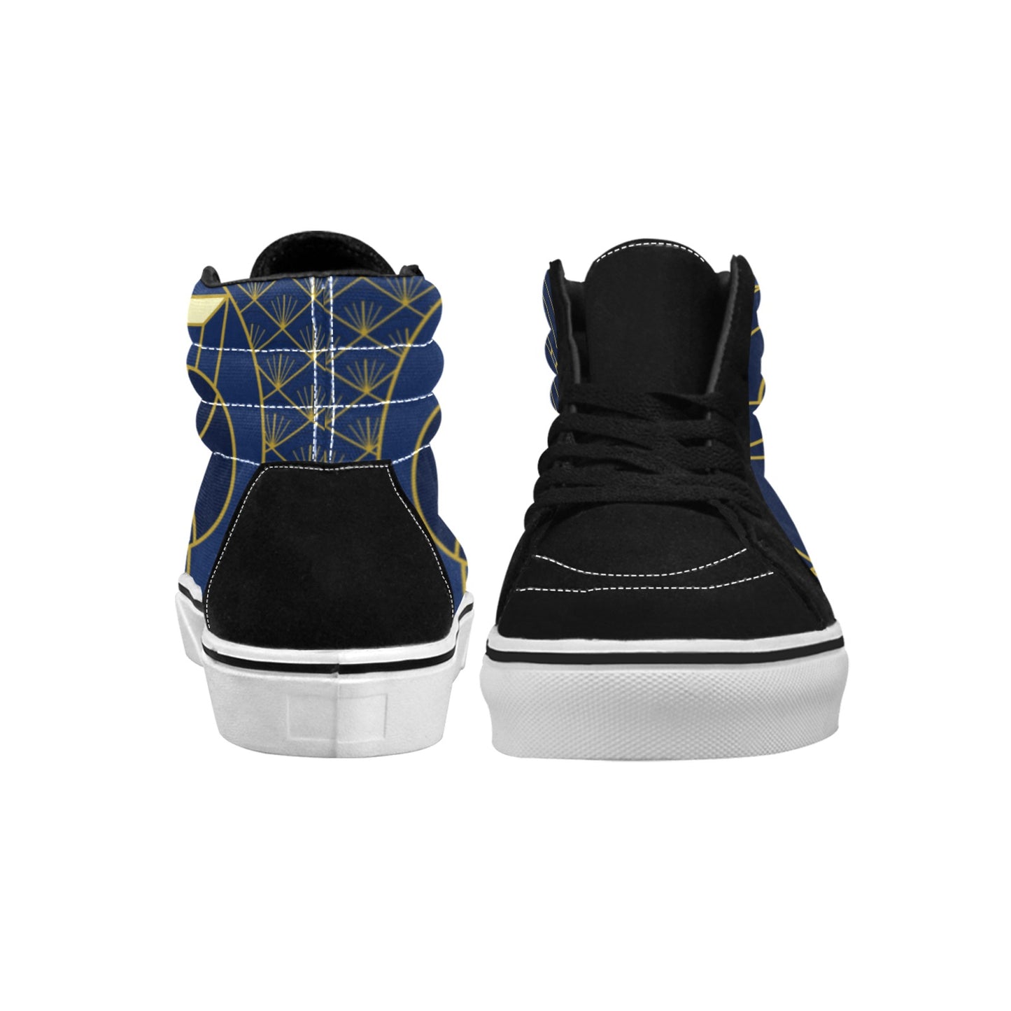 Navy Cut Men's High Top Shoes