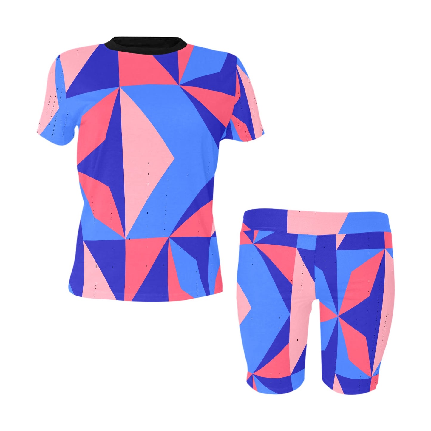 Color Abstract Women's Short Set