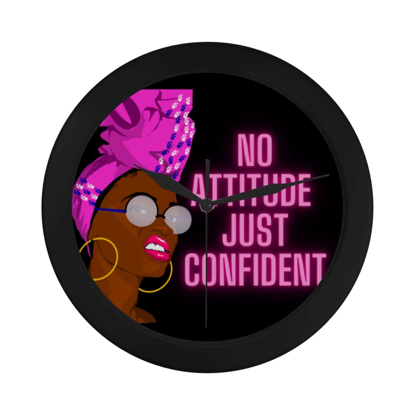 No Attitude Circular Wall clock