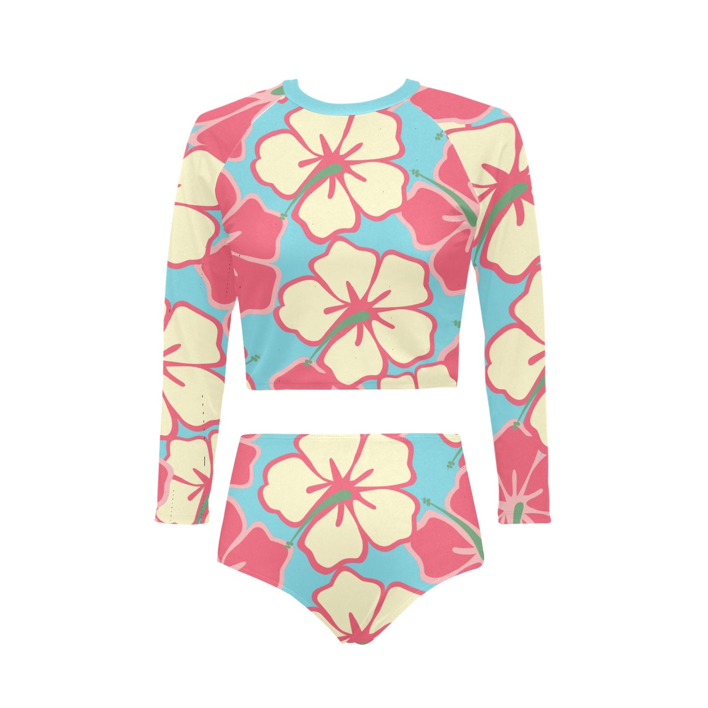 Hawaiian Tropics Long Sleeve Bikini Set