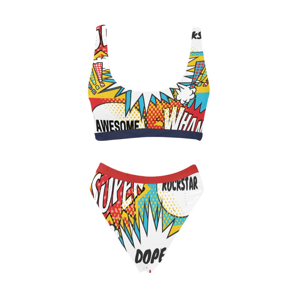 Comic Words Sport Swimsuit