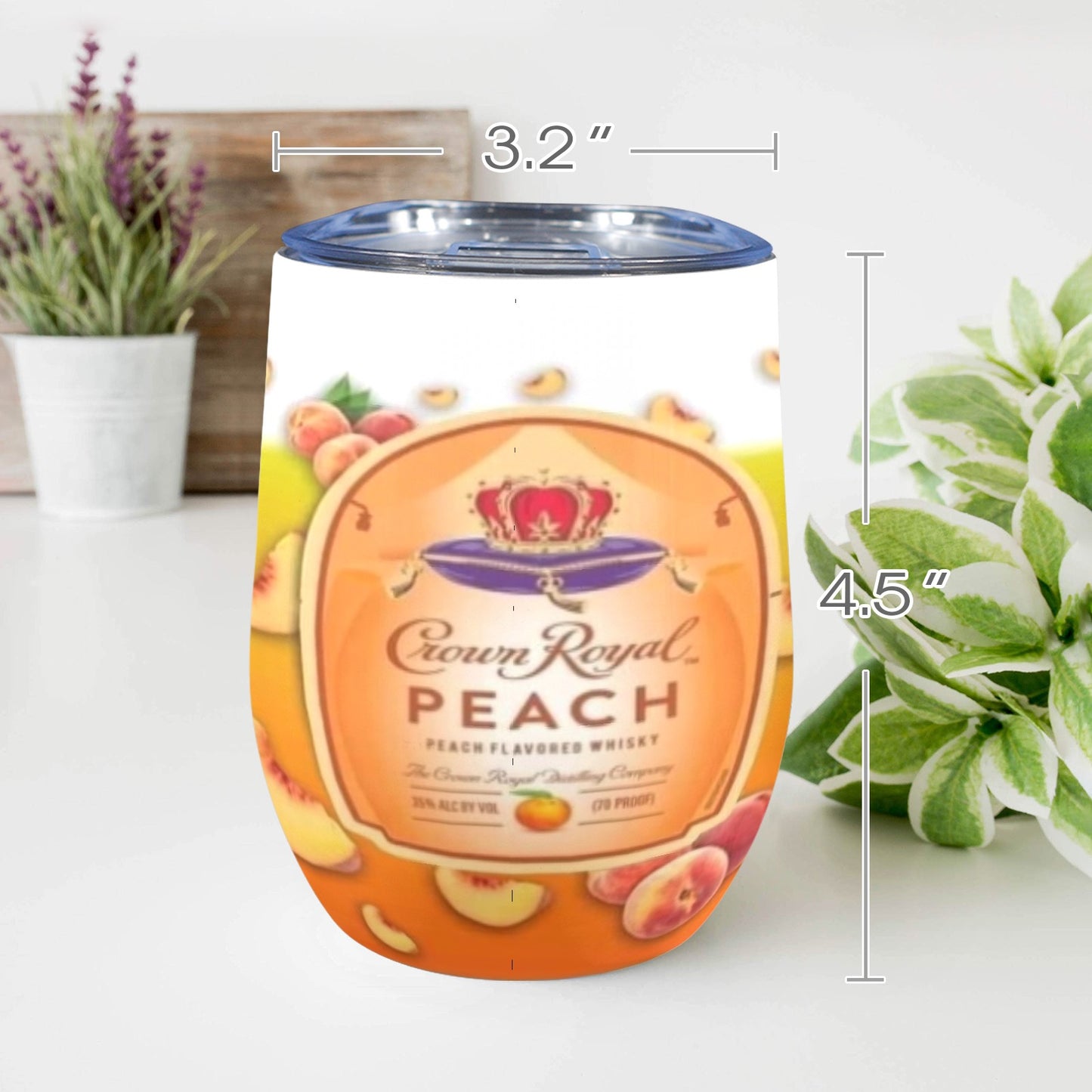 Crown Royal Peach 12oz Wine Tumbler