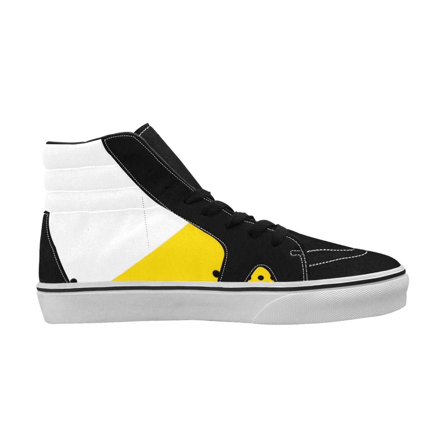 Black & Yellow Men's High Top Skateboarding Shoes