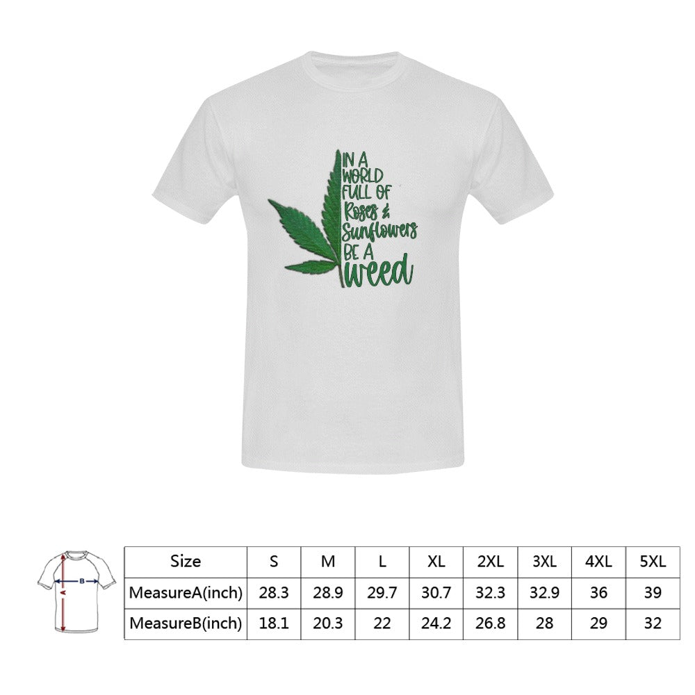 Roses and weed 420 Men's T-Shirt in USA Size