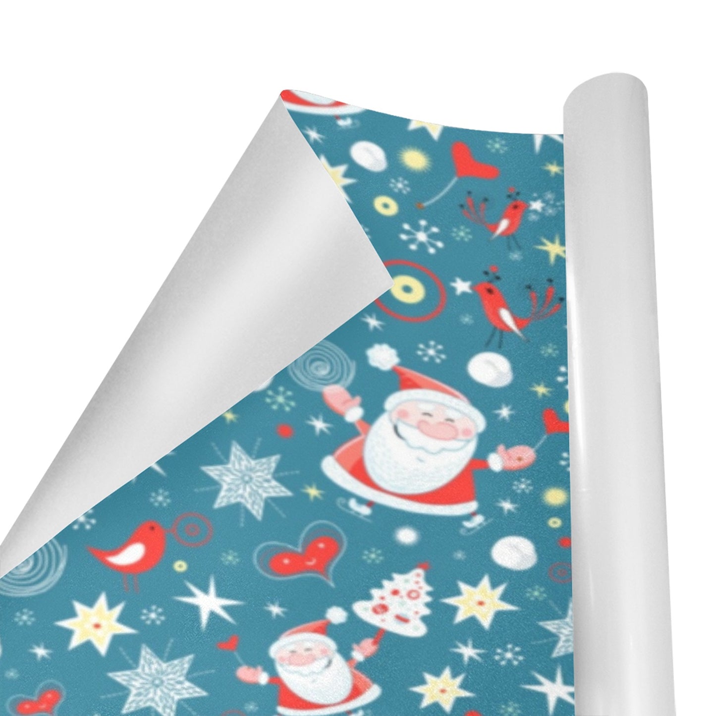 Blue Christmas Gift Wrapping Paper 58"x 23" (3 Rolls)