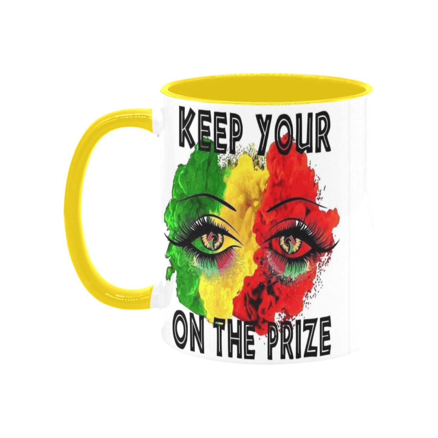 Keep Your Eyes On The Prize Custom Inner Color Mug (11oz)