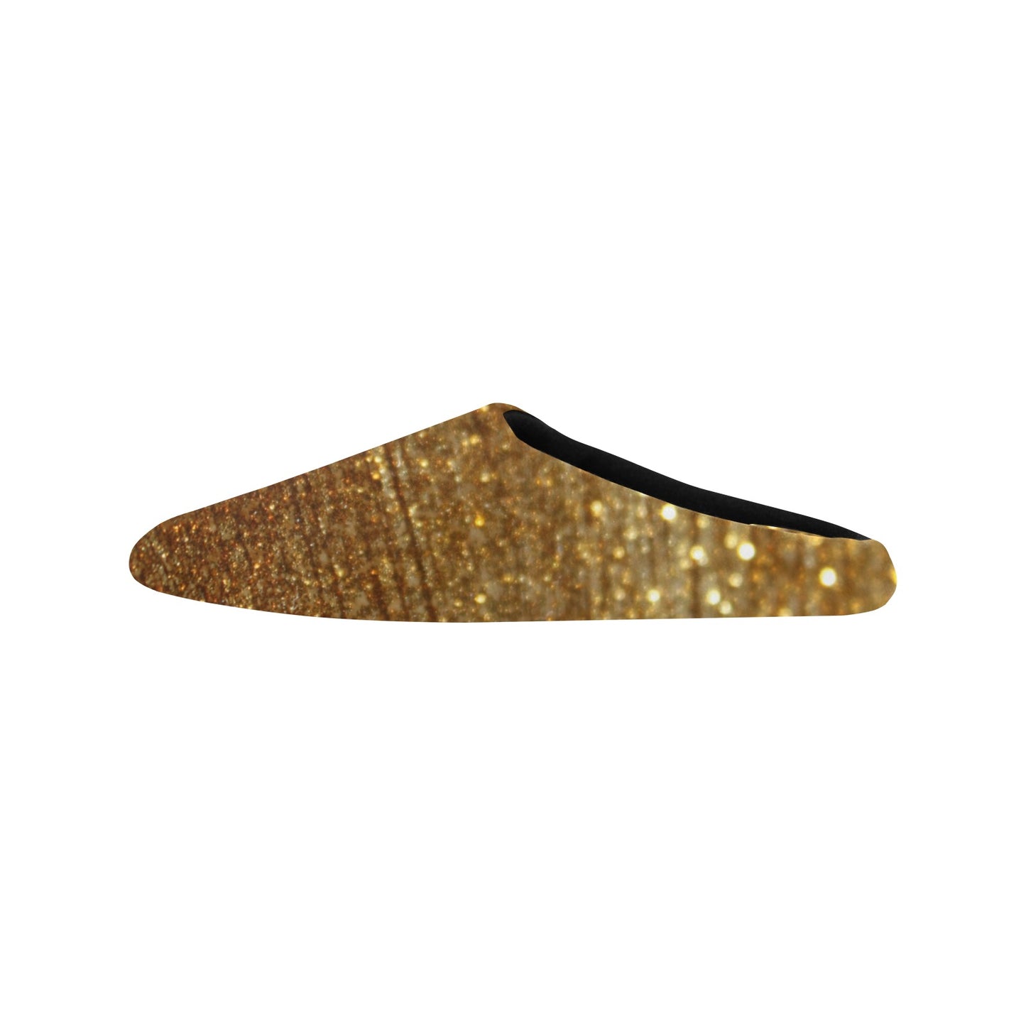 Gold Shimmer Women's Non-Slip Cotton Slippers