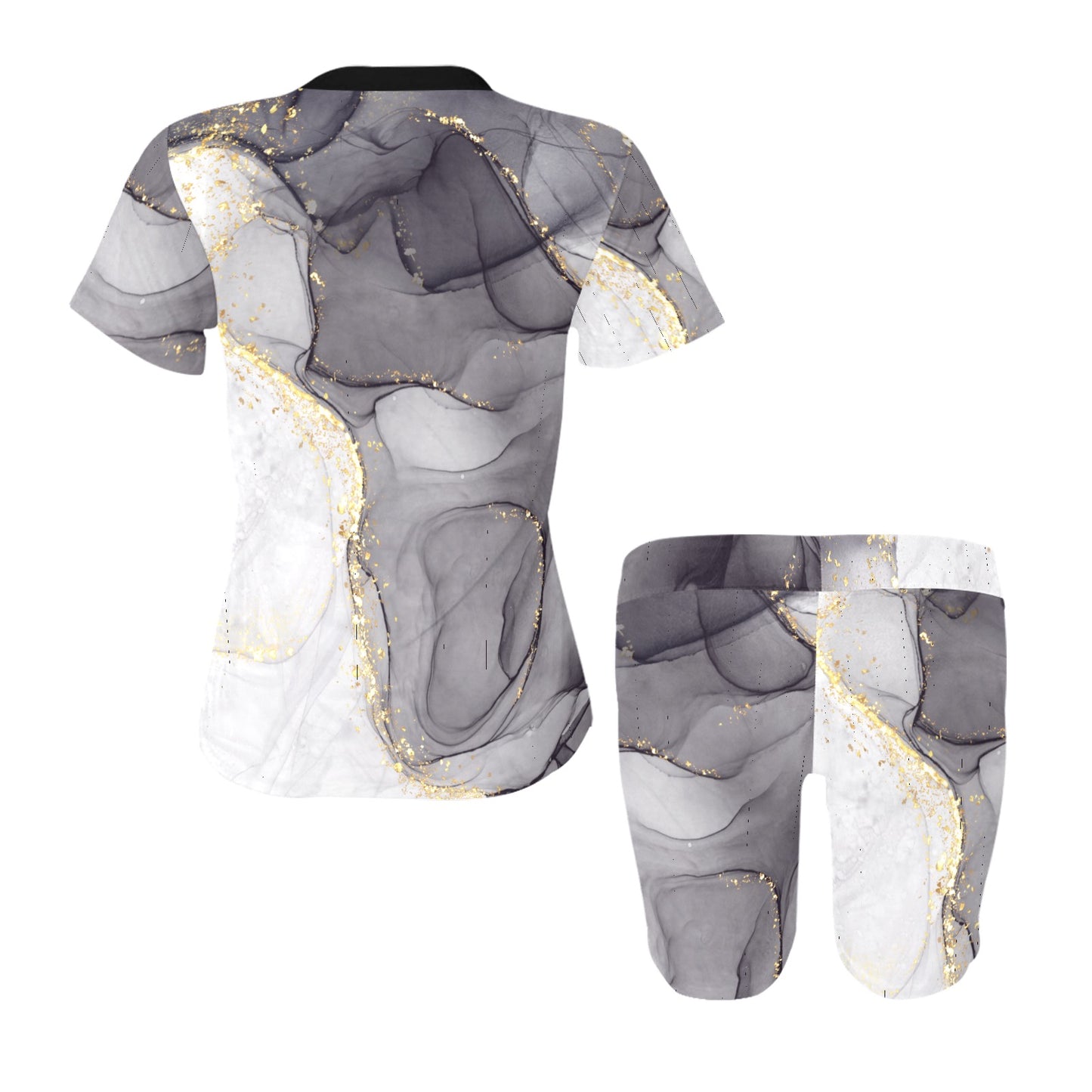 Greyish Marble Women's Short Set