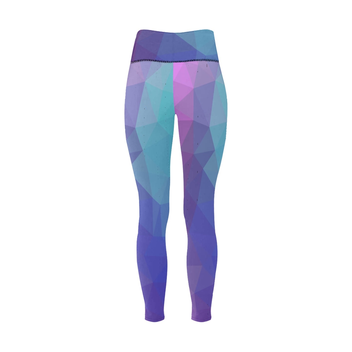 Blue Purple Women's All Over Print High-Waisted Leggings